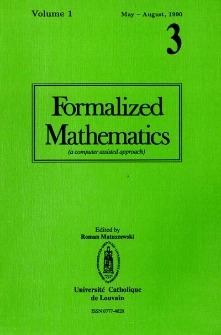 Formalized Mathematics 1990 nr 3