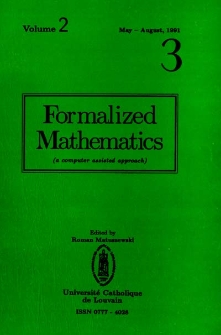 Formalized Mathematics 1991 nr 3