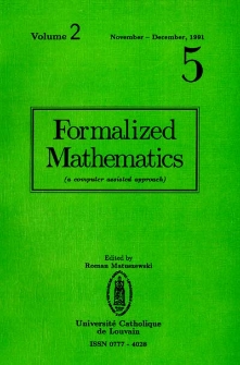 Formalized Mathematics 1991 nr 5