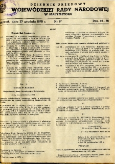 Dziennik Urzędowy Wojewódzkiej Rady Narodowej w Białymstoku. 1979, nr 8