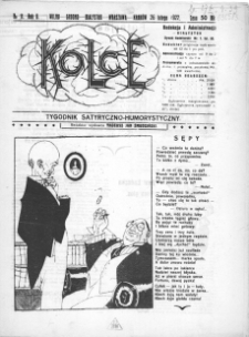 Kolce : tygodnik satyryczno-humorystyczny : Wilno, Grodno, Białystok, Warszawa, Kraków 1922, nr 11