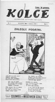 Kolce : czcionkotłok satyryczno-krytyczny 1925, nr 3