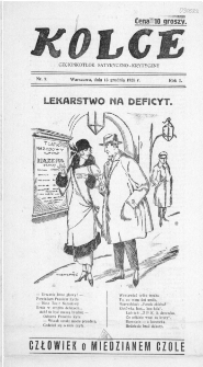 Kolce : czcionkotłok satyryczno-krytyczny 1925, nr 9