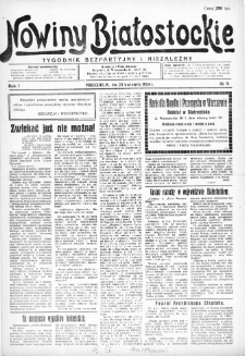 Nowiny Białostockie : tygodnik bezpartyjny i niezależny 1924, nr 9