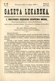 Gazeta Lekarska 1890 R.25, t.10, nr 28