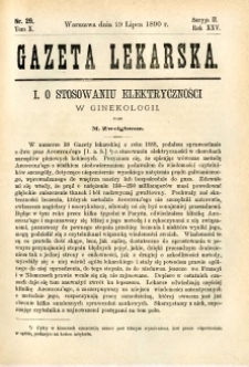 Gazeta Lekarska 1890 R.25, t.10, nr 29