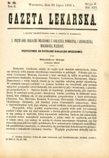 Gazeta Lekarska 1890 R.25, t.10, nr 30