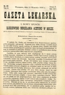 Gazeta Lekarska 1890 R.25, t.10, nr 37