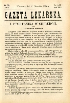 Gazeta Lekarska 1890 R.25, t.10, nr 39