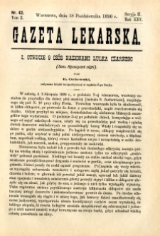 Gazeta Lekarska 1890 R.25, t.10, nr 42