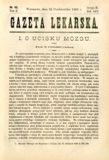 Gazeta Lekarska 1890 R.25, t.10, nr 43