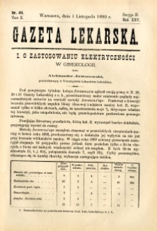 Gazeta Lekarska 1890 R.25, t.10, nr 44