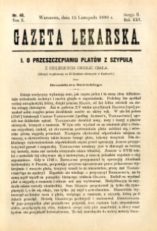 Gazeta Lekarska 1890 R.25, t.10, nr 46