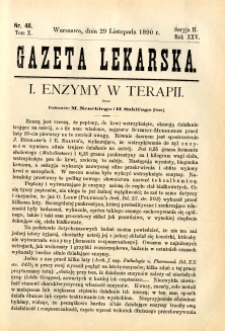 Gazeta Lekarska 1890 R.25, t.10, nr 48