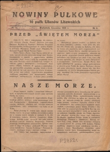Nowiny Pułkowe 1934, nr 6