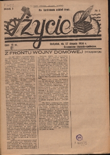 Życie : czasopismo literacko-społeczne1936, nr 2