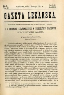 Gazeta Lekarska 1891 R.26, t.11, nr 6