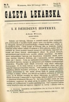 Gazeta Lekarska 1891 R.26, t.11, nr 9