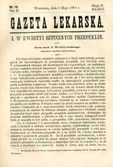 Gazeta Lekarska 1891 R.26, t.11, nr 19
