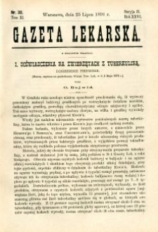 Gazeta Lekarska 1891 R.26, t.11, nr 30