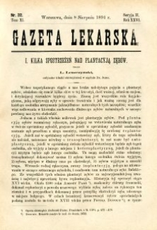 Gazeta Lekarska 1891 R.26, t.11, nr 32