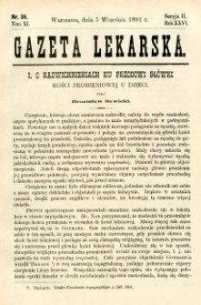 Gazeta Lekarska 1891 R.26, t.11, nr 36