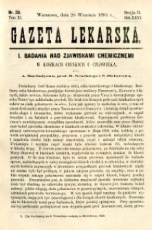 Gazeta Lekarska 1891 R.26, t.11, nr 39
