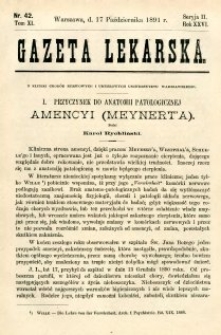 Gazeta Lekarska 1891 R.26, t.11, nr 42