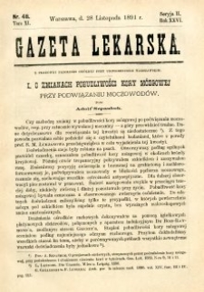 Gazeta Lekarska 1891 R.26, t.11, nr 48