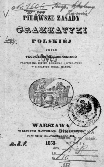 Pierwsze zasady grammatyki polskiej