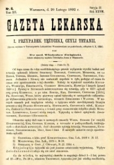 Gazeta Lekarska 1892 R.27, t.12, nr 8