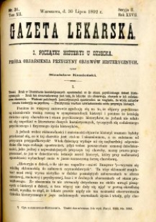 Gazeta Lekarska 1892 R.27, t.12, nr 31