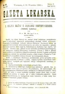 Gazeta Lekarska 1892 R.27, t.12, nr 39