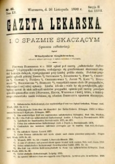 Gazeta Lekarska 1892 R.27, t.12, nr 48