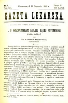 Gazeta Lekarska 1893 R.28, t.13, nr 4