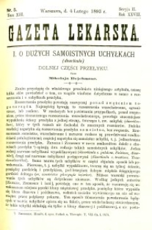 Gazeta Lekarska 1893 R.28, t.13, nr 5