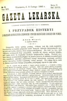Gazeta Lekarska 1893 R.28, t.13, nr 6