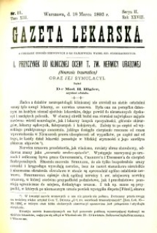 Gazeta Lekarska 1893 R.28, t.13, nr 11