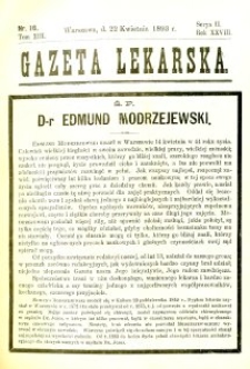 Gazeta Lekarska 1893 R.28, t.13, nr 16