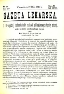 Gazeta Lekarska 1893 R.28, t.13, nr 20