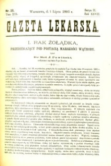 Gazeta Lekarska 1893 R.28, t.13, nr 26