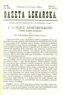 Gazeta Lekarska 1893 R.28, t.13, nr 30