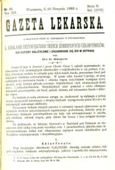 Gazeta Lekarska 1893 R.28, t.13, nr 34
