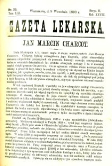 Gazeta Lekarska 1893 R.28, t.13, nr 36