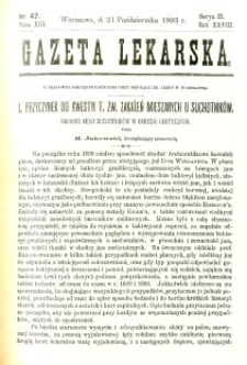 Gazeta Lekarska 1893 R.28, t.13, nr 42