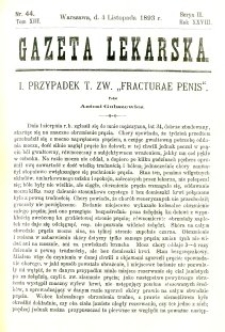 Gazeta Lekarska 1893 R.28, t.13, nr 44