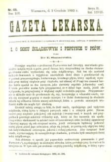 Gazeta Lekarska 1893 R.28, t.13, nr 48