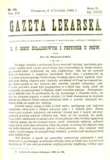 Gazeta Lekarska 1893 R.28, t.13, nr 48