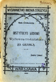 Instytucje ludowe wychowawczo-kształcące za granicą
