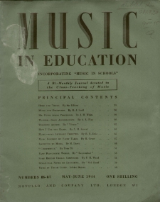 Music in educacion 1944. nr 86-87 (may-june)